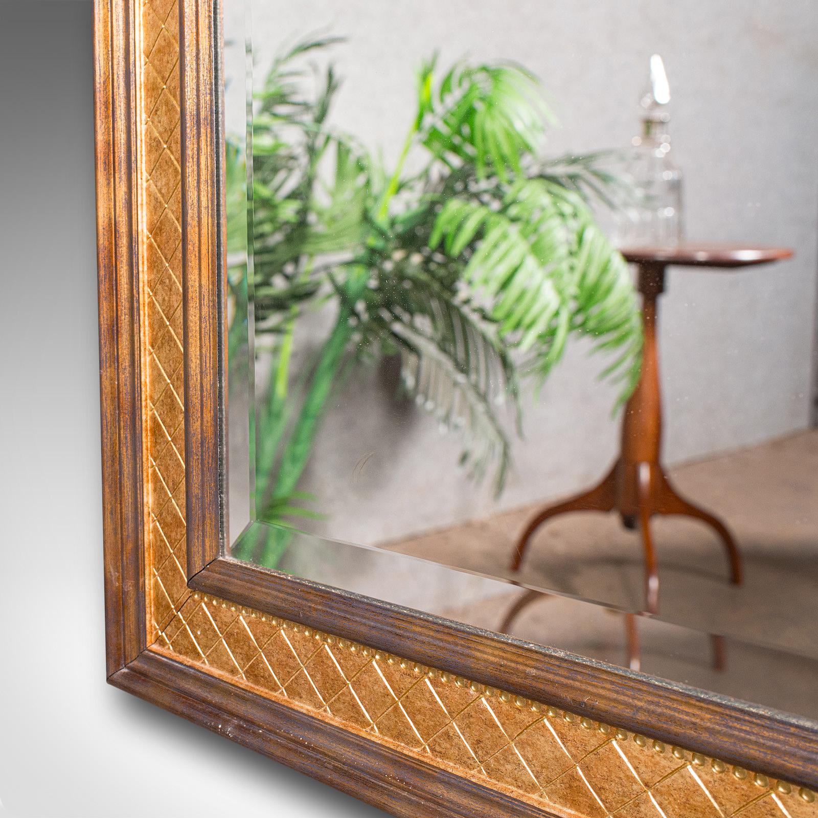 Verre Grand miroir vintage, anglais, chambre à coucher, valet de chambre, vestiaire de magasin, 1970 en vente