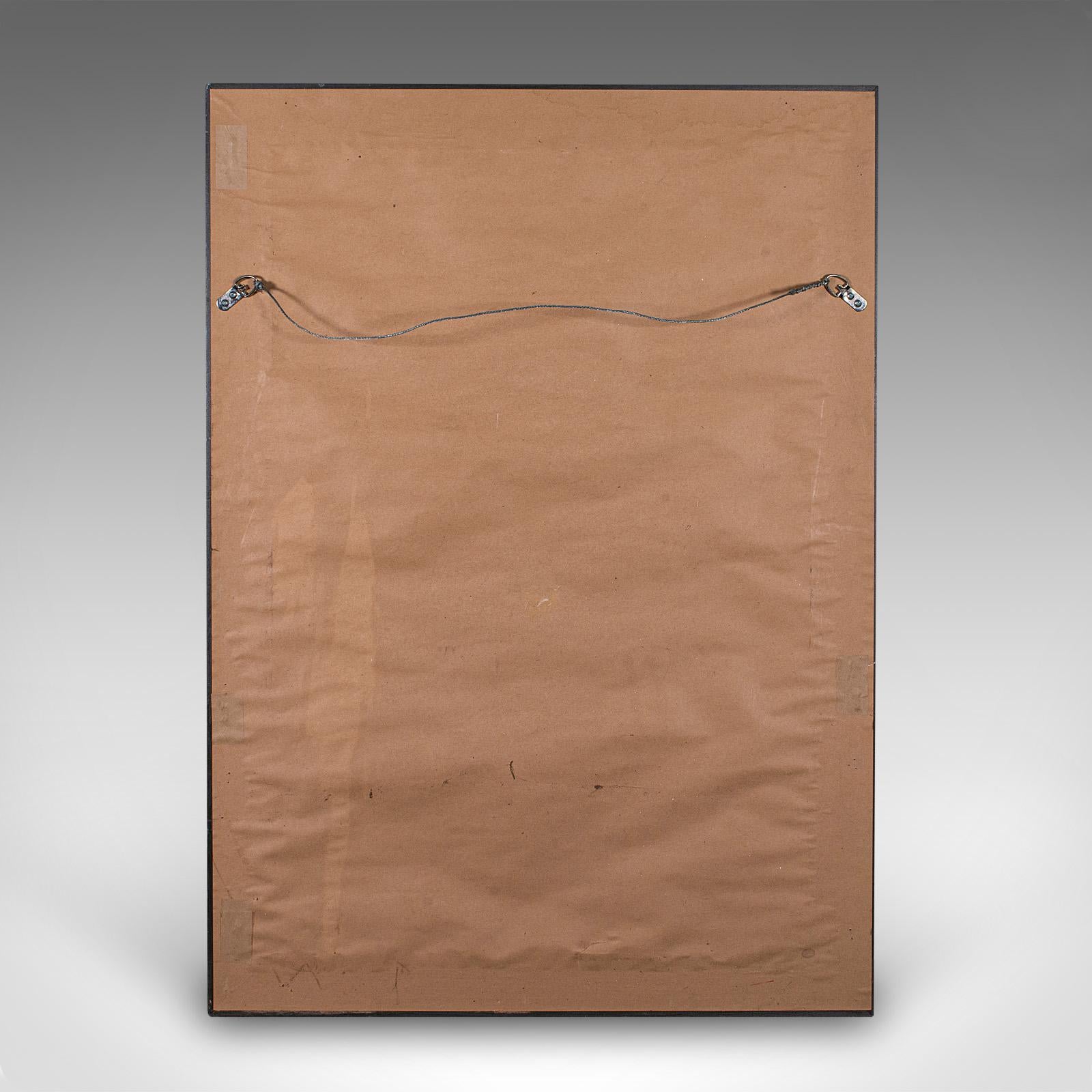 Grand miroir vintage, anglais, chambre à coucher, valet de chambre, vestiaire de magasin, 1970 en vente 1