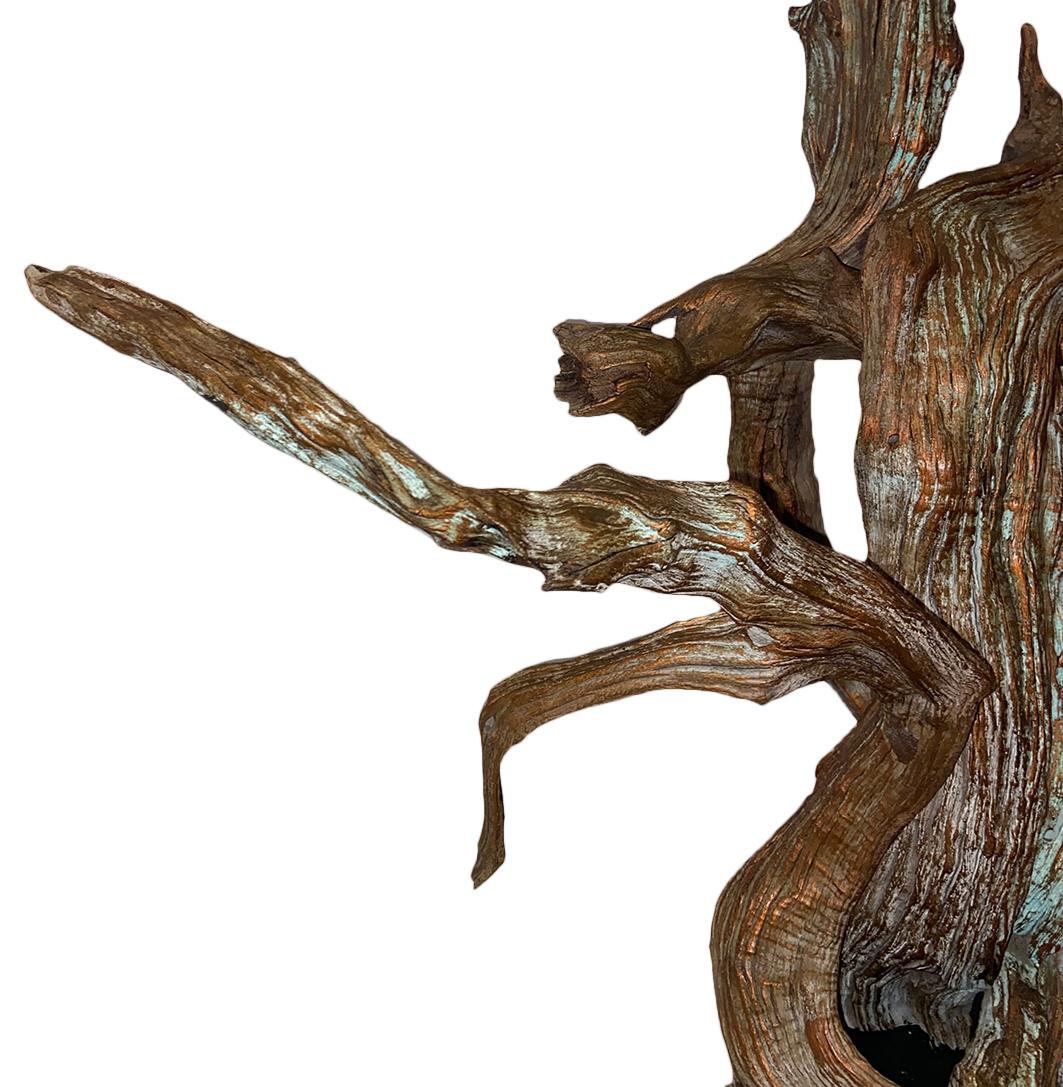 Gran Lámpara Vintage Drift Wood Japonés en venta