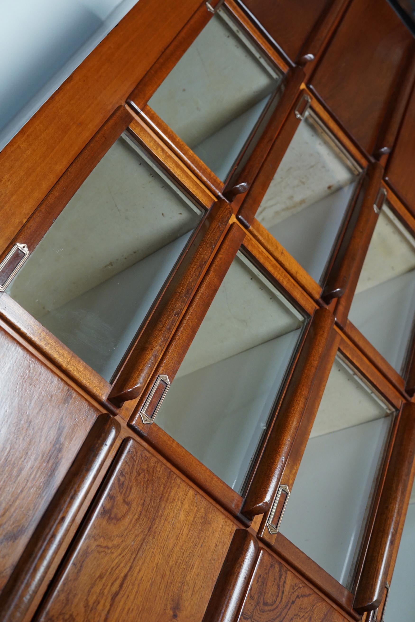 Grand meuble de rangement Haberdashery Shop en bois dur néerlandais, années 1930 en vente 11
