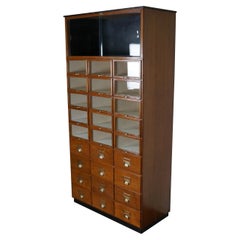 Grande mobile da merceria vintage in Oak Oak, anni '30