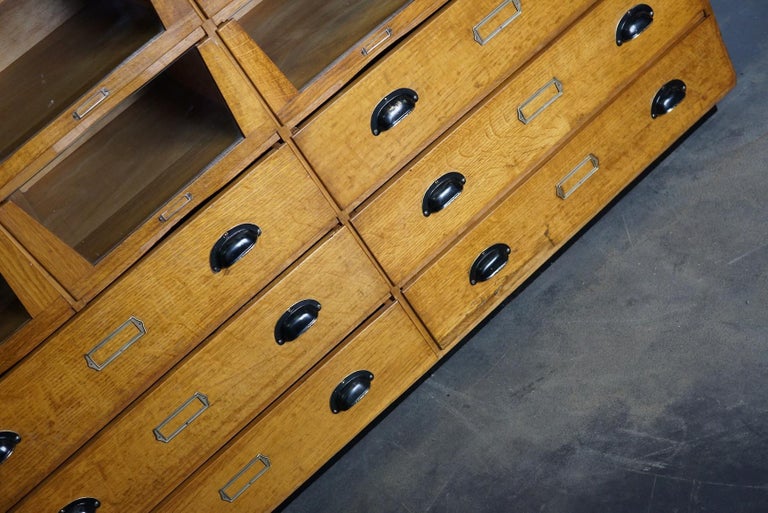 Large Vintage Dutch Oak Haberdashery Shop MidCentury at 1stDibs