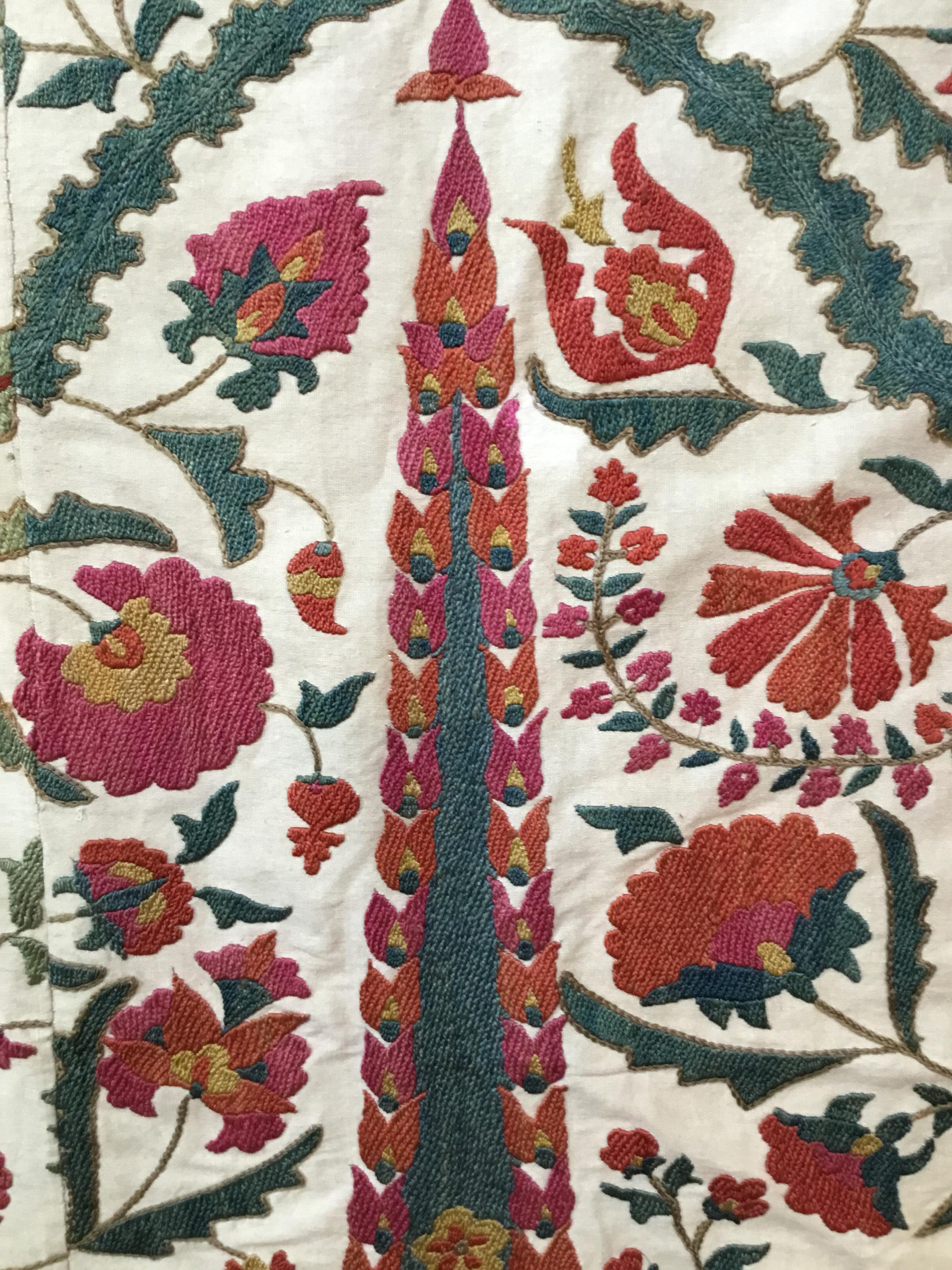 Large Vintage Embroidery Suzani Textile 8
