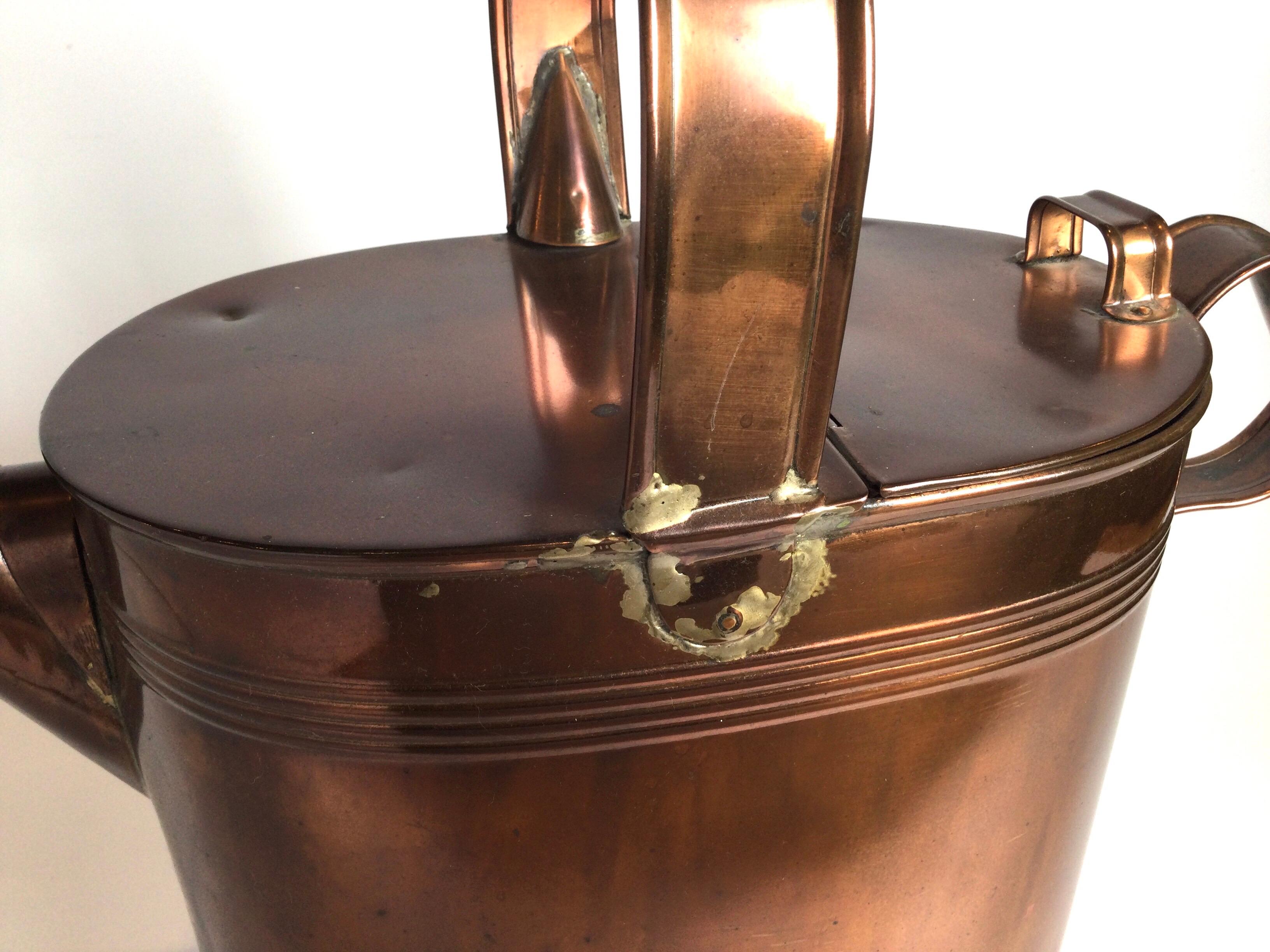 Mid-20th Century Large Vintage English Copper Watering Can