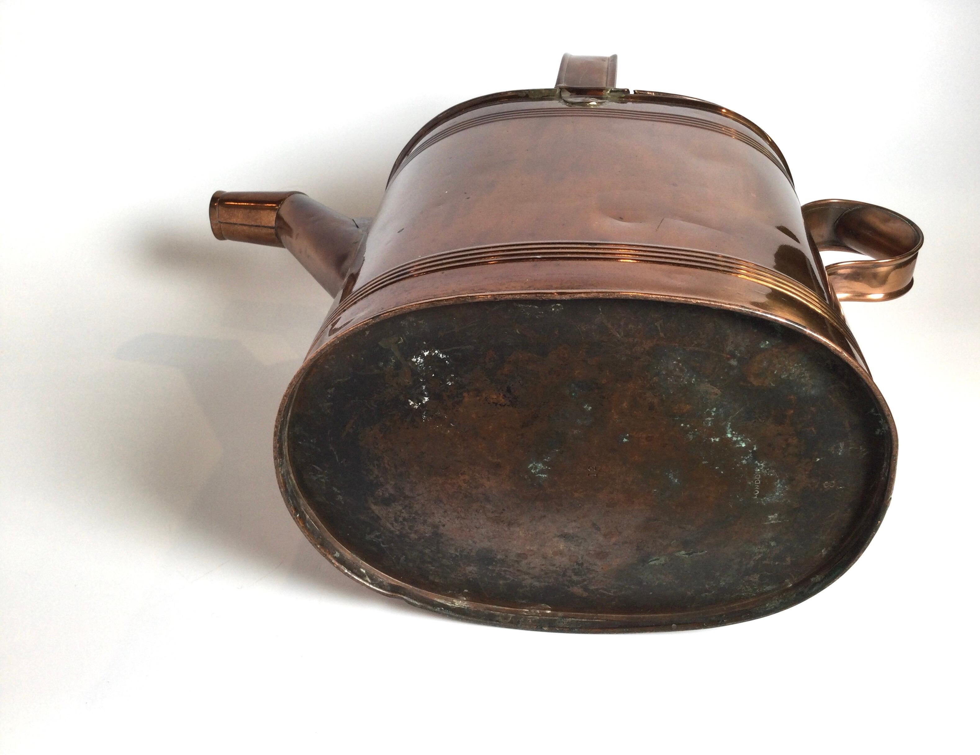 Large Vintage English Copper Watering Can 1
