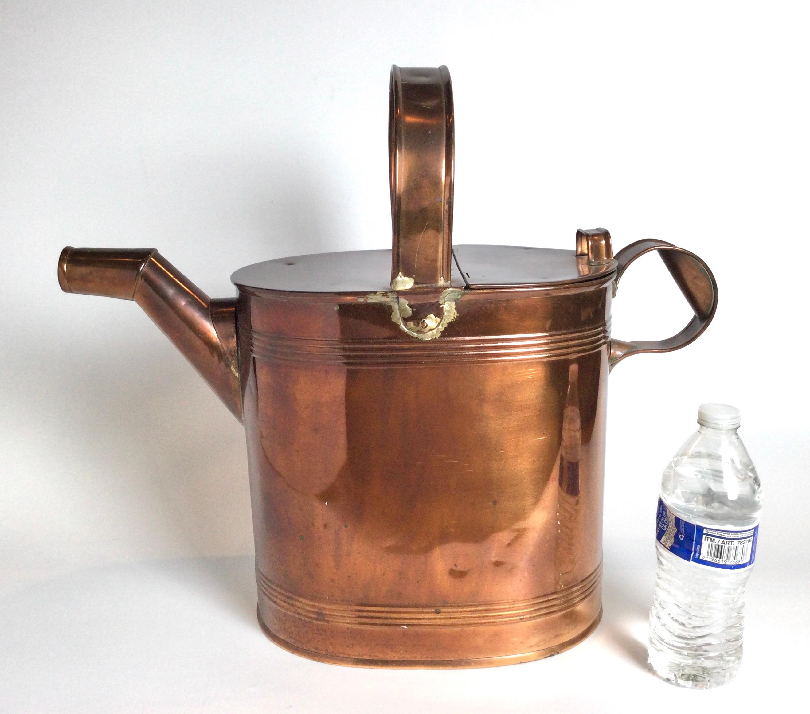 Large Vintage English Copper Watering Can 2