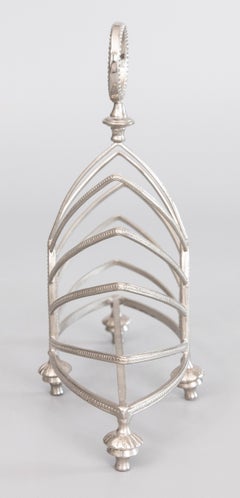 Large Vintage English Silver Plate Toast Rack Letter Holder