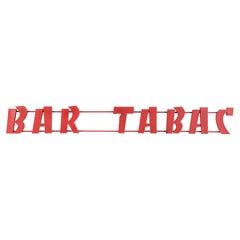 Large vintage exterior wall shop sign for a coffee Bar Tabac France in the 50s