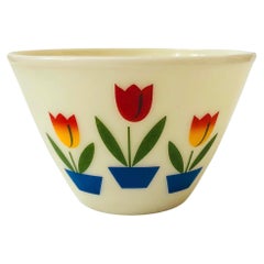 Large Vintage Fire King Tulip Mixing Bowl