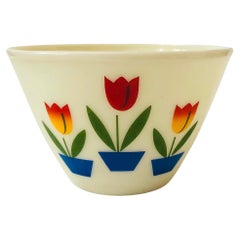 Large Vintage Fire King Tulip Mixing Bowl