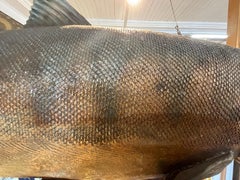 Gran Escultura de Cartel Comercial de Pescadería Vintage