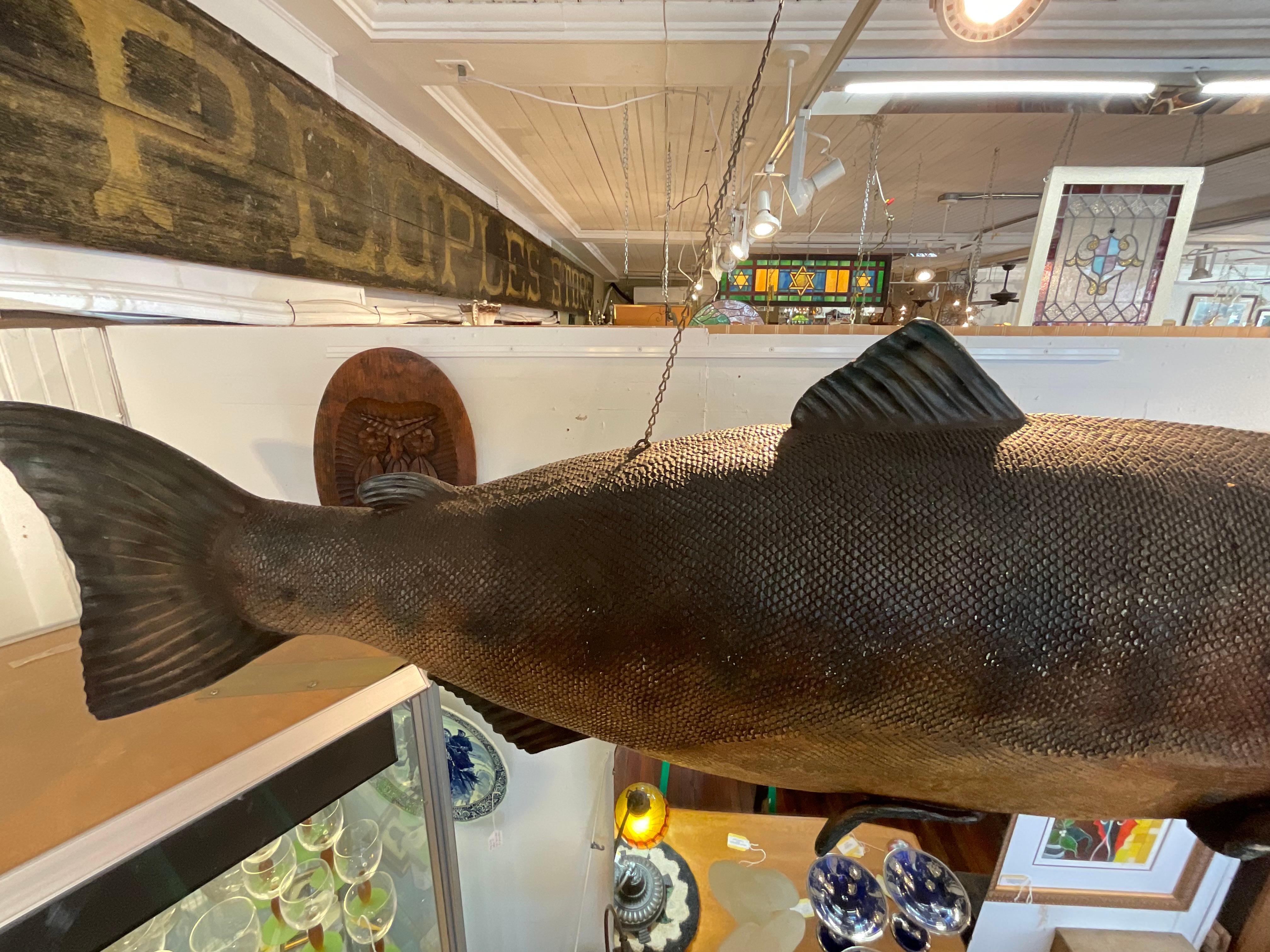 Große Vintage Fischhandelsschild-Skulptur, Vintage (amerikanisch) im Angebot