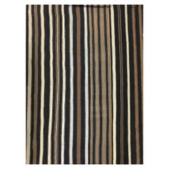 Grand tapis Kilim tissé à plat vintage 13'10" x 22'2"
