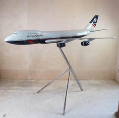 Grande modello vintage da terra di un aereo Boeing 747. C.1990