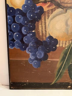 Large Vintage Floral Painting on Panel