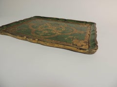 Large Vintage Florentine Wood Painted Tray