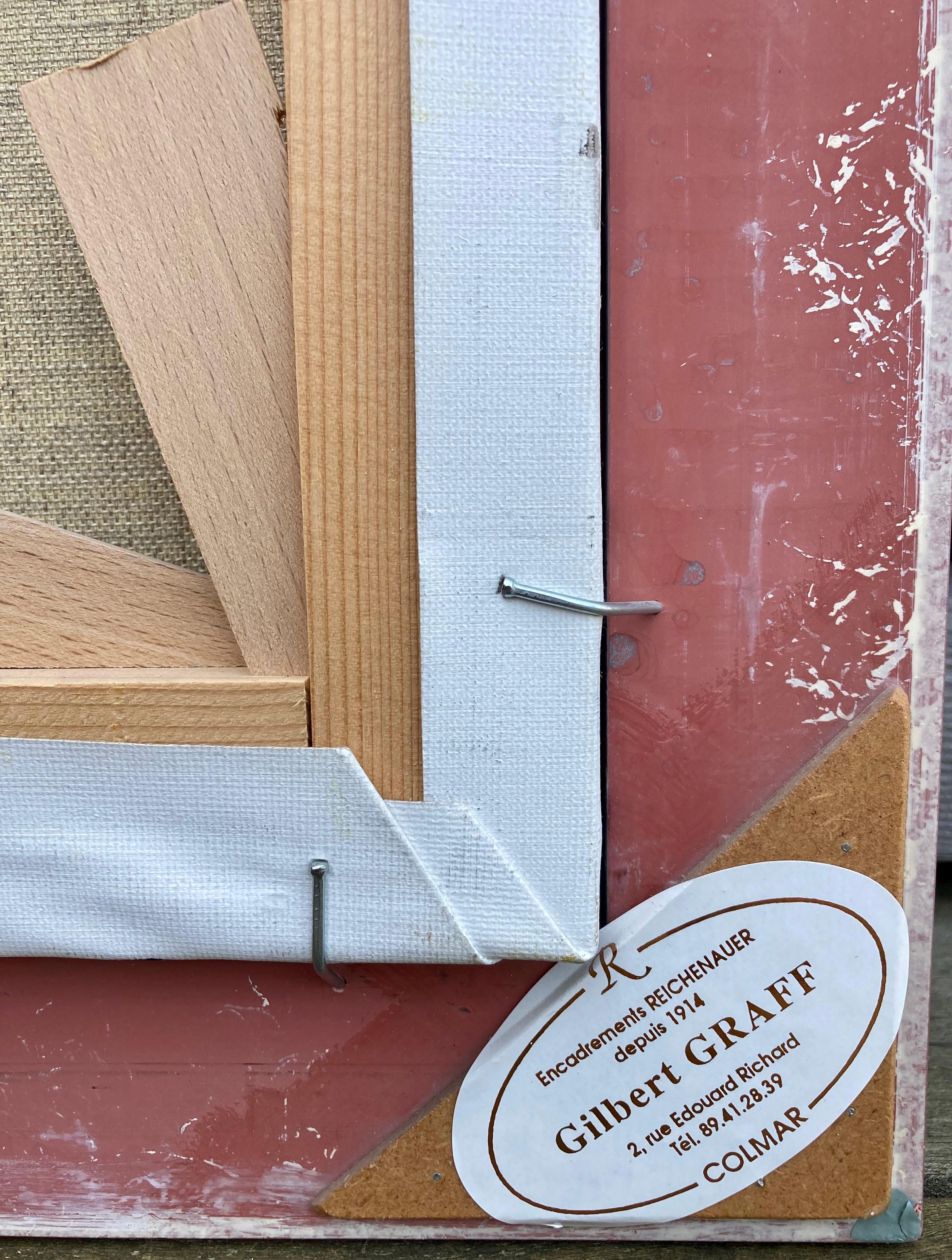 Großes gerahmtes Original-Ölgemälde des Mont-Saint-Michel im Vintage-Stil des französischen Künstlers im Angebot 3