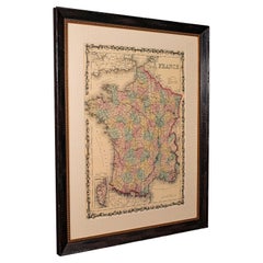 Large Vintage France Map, Continental, Historical Cartography, Late 20th Century