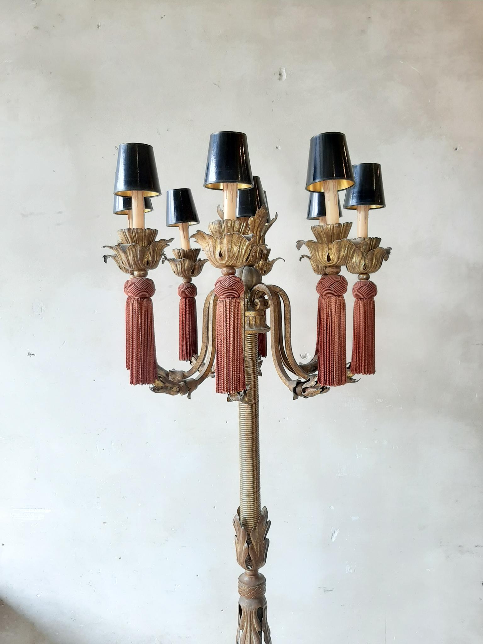 antique chandelier floor lamp