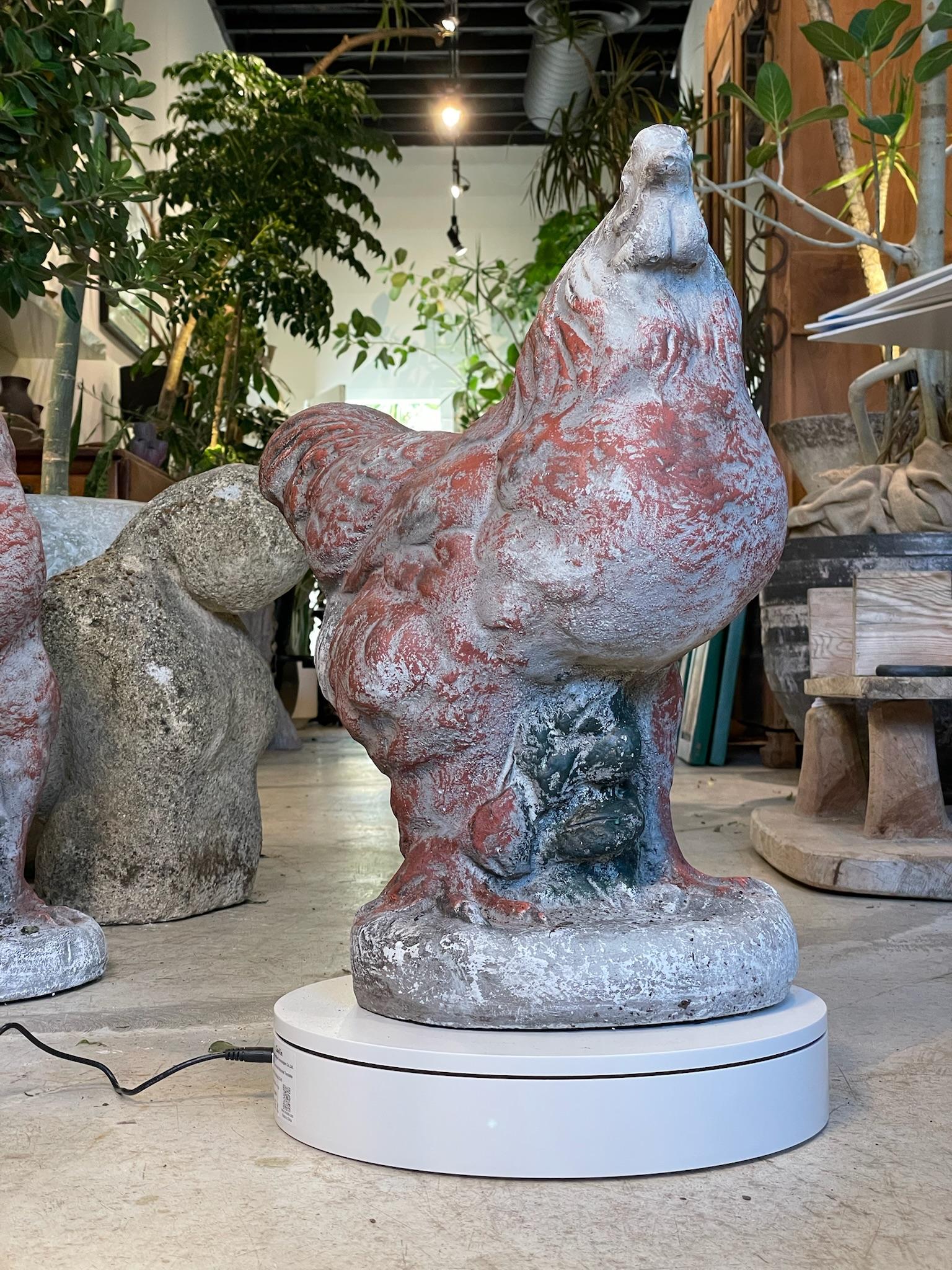 Francese Grande scultura da giardino francese d'epoca in cemento con patina invecchiata in vendita