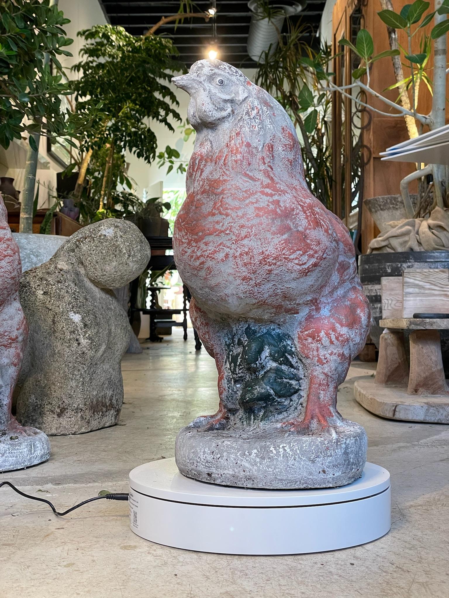 Calco Grande scultura da giardino francese d'epoca in cemento con patina invecchiata in vendita