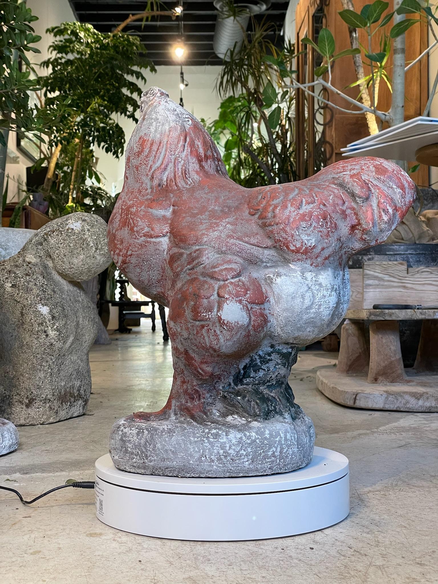 XX secolo Grande scultura da giardino francese d'epoca in cemento con patina invecchiata in vendita