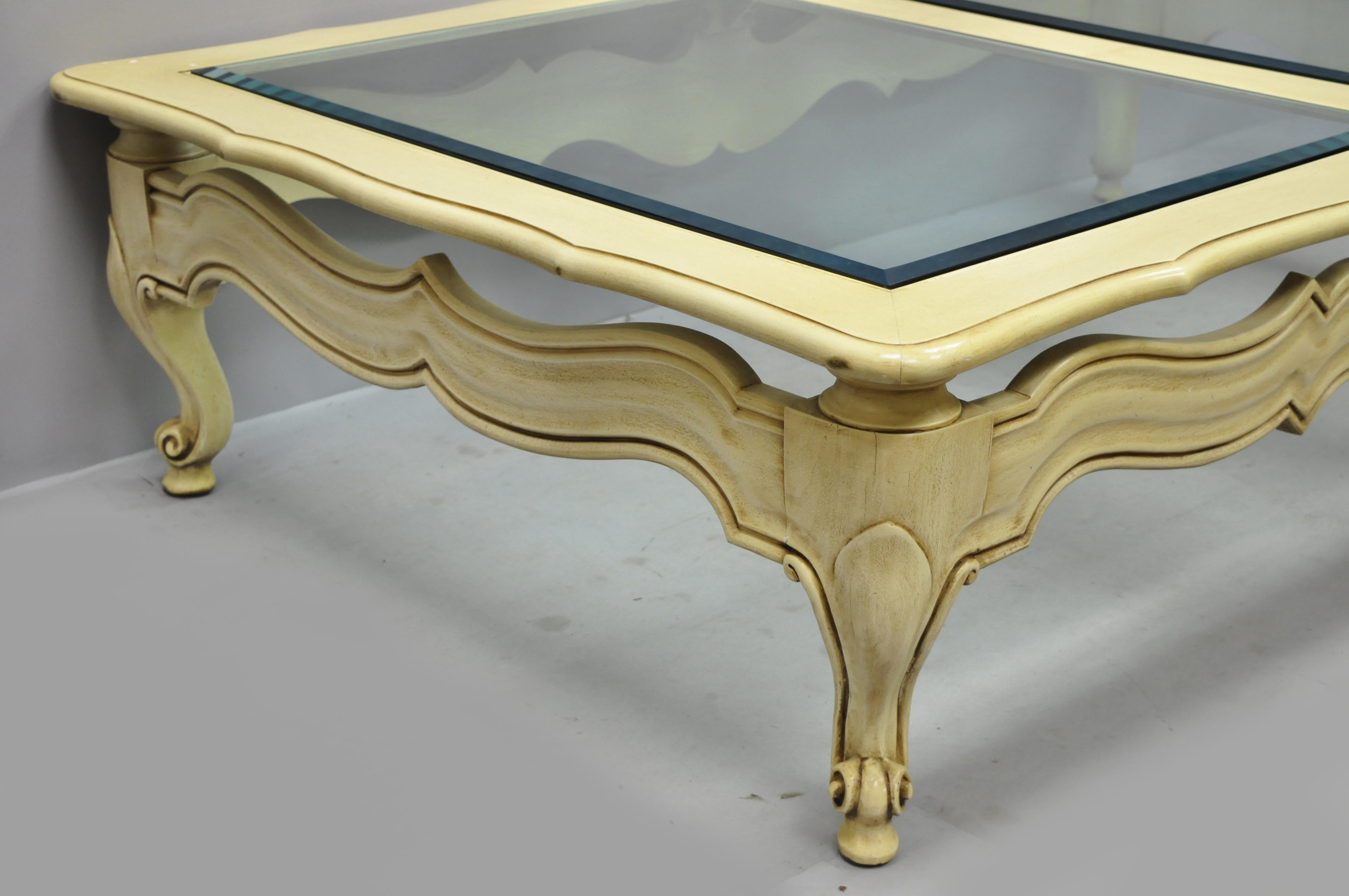 french style glass coffee table