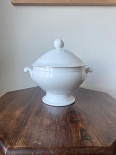 Large Vintage French Ironstone Soup Tureen / Soupière, early 20th century