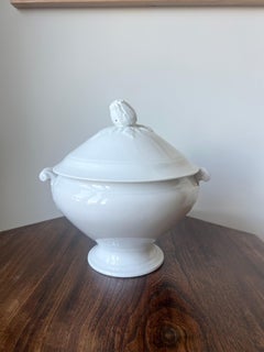 Large Vintage French Ironstone Soup Tureen / Soupière, early 20th century