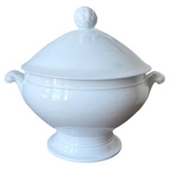 Large Vintage French Ironstone Soup Tureen / Soupière, early 20th century