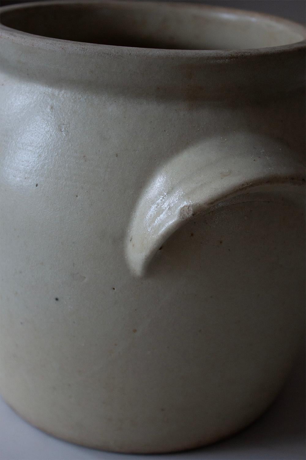 Large Vintage French Kitchen Confit Stoneware Crock, Ceramic Pot In Good Condition In Rümmingen, BW