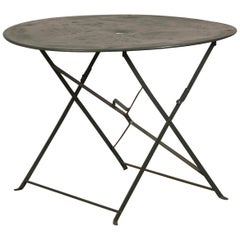 Large Vintage French Painted Metal Bistro Table, circa 1920
