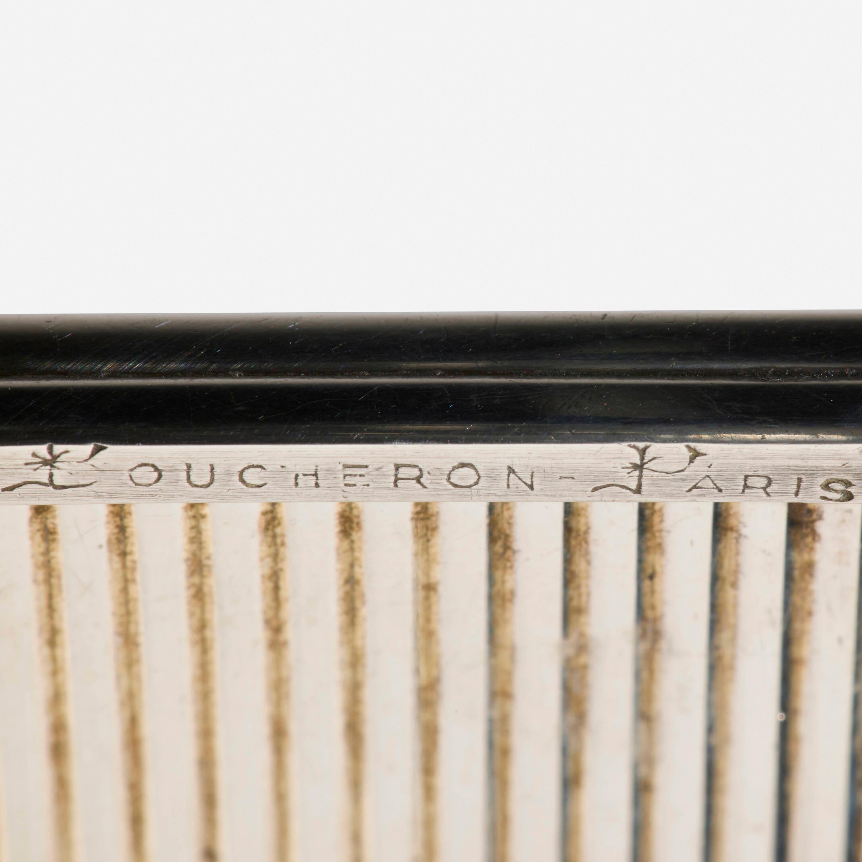 Oversized Vintage French Silver Compact Case by Boucheron For Sale 12