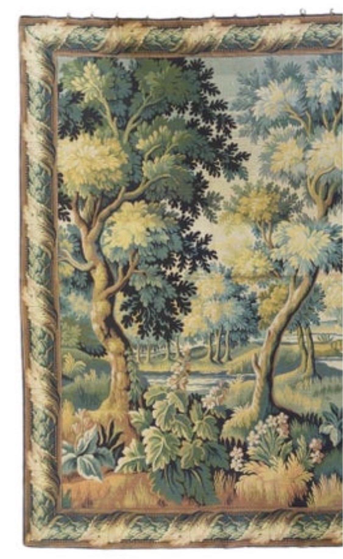 This lovely tapestry was handcrafted by skilled artists using the exact same method of weaving used in 16th century. Handwoven in Wool and measuring  6.10 x 12.4 ft. 

Excellent condition and images 6 and 7 are of the back.








 