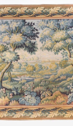 Large Vintage French Verdure Jacquard Tapestry - 7 x 13.5 ft LAST ONE