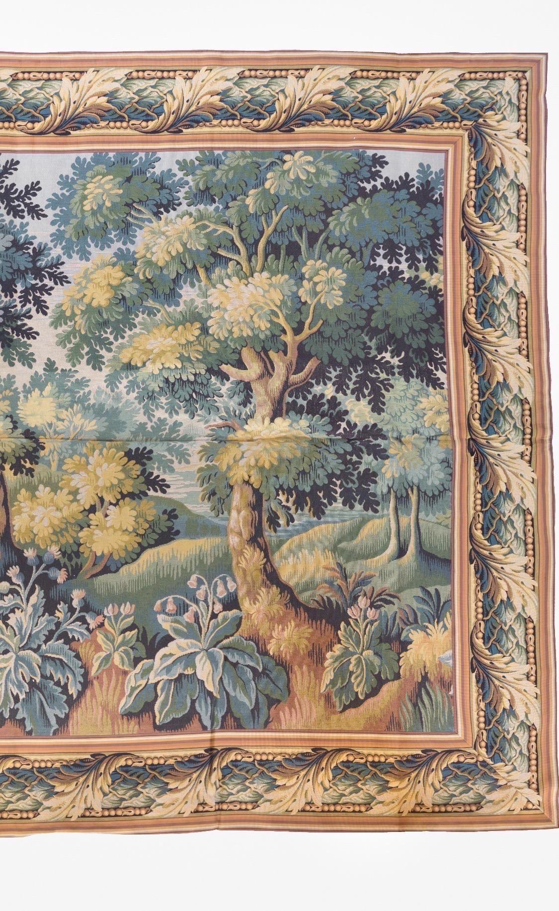 Français Grande tapisserie de paysage française de style Verdure - 7 x 13,5 piedsLAST ONE en vente