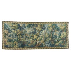 Large Vintage French Verdure Style Landscape Tapestry