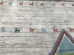 Large Vintage Gabbeh Art Deco Design Rug