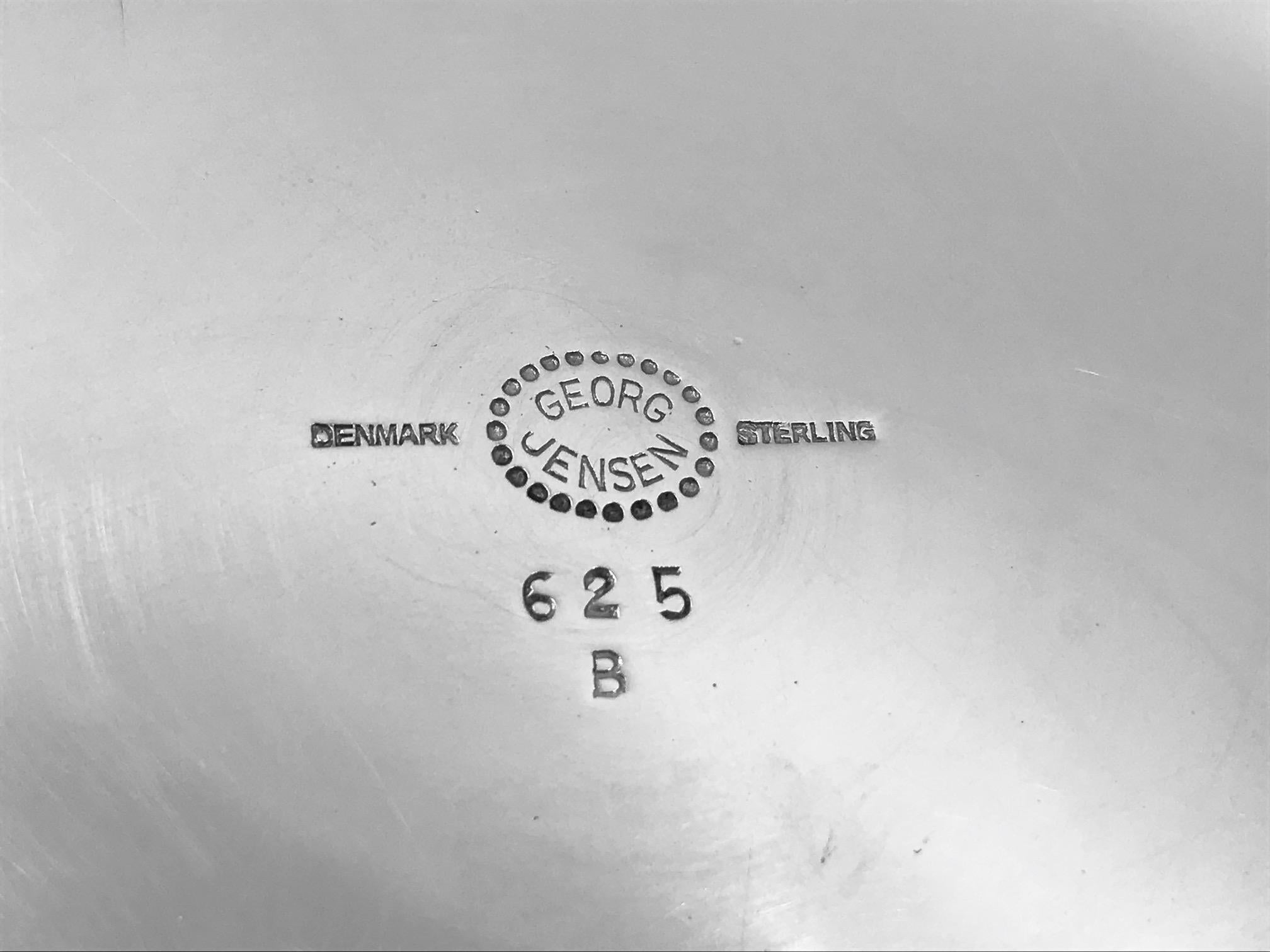 Sterling Silver Large Vintage Georg Jensen Bowl 625B For Sale