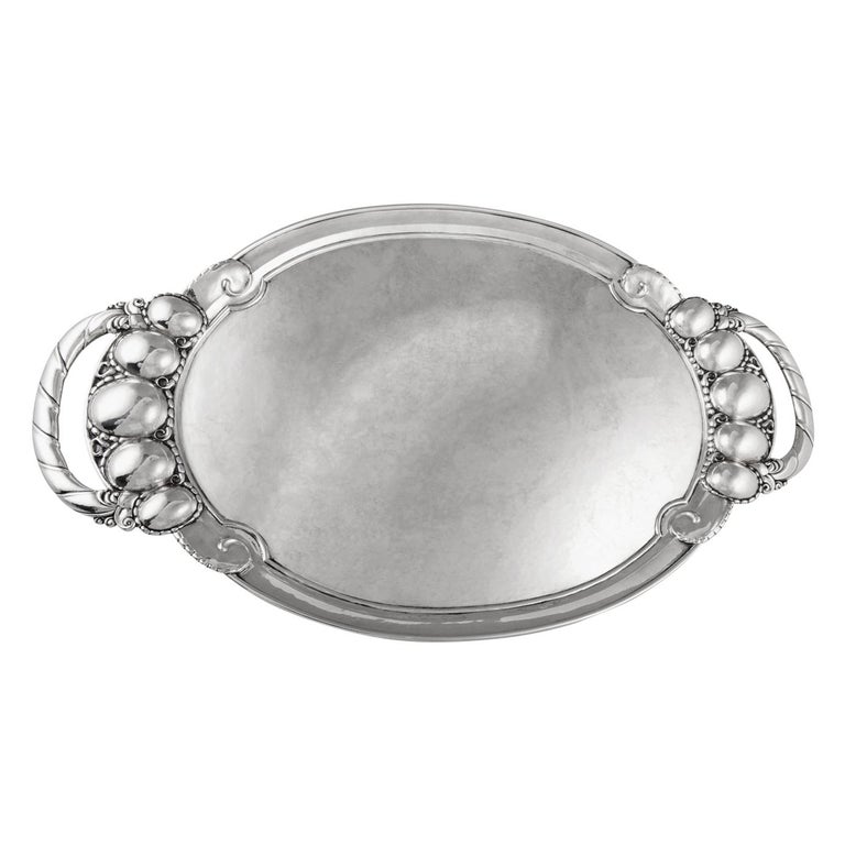 Large Vintage Jensen Ornamental Tray 159B For Sale at 1stDibs