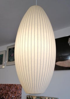 Large Vintage George Nelson Cigar Bubble Pendant Light Produced by Modernica USA