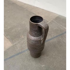 Große deutsche Vintage-Stehlampe aus Keramik aus Karlsruher Majolika, 1970er Jahre