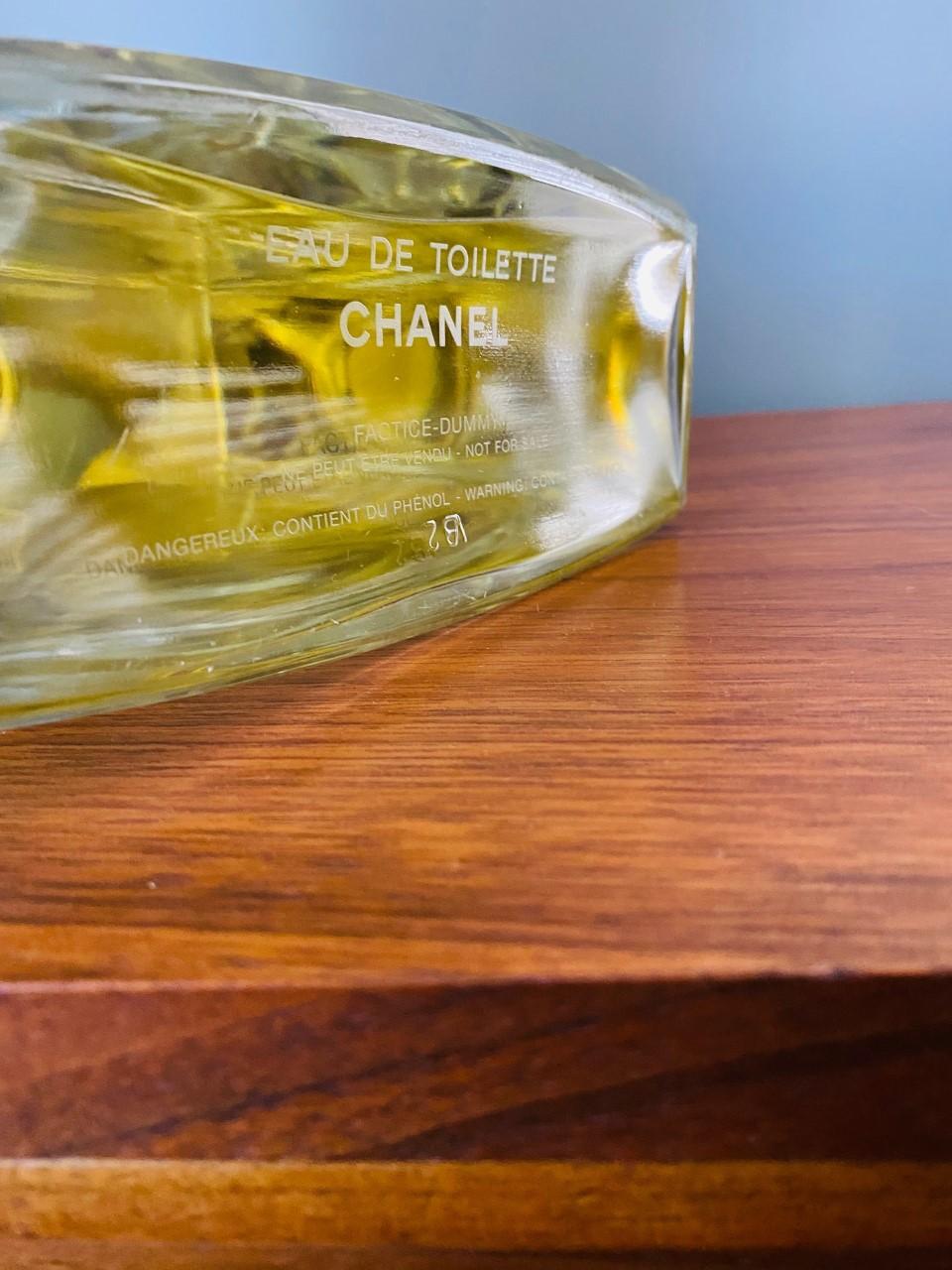 Late 20th Century Large Vintage Glass Factice Allure by Chanel For Sale