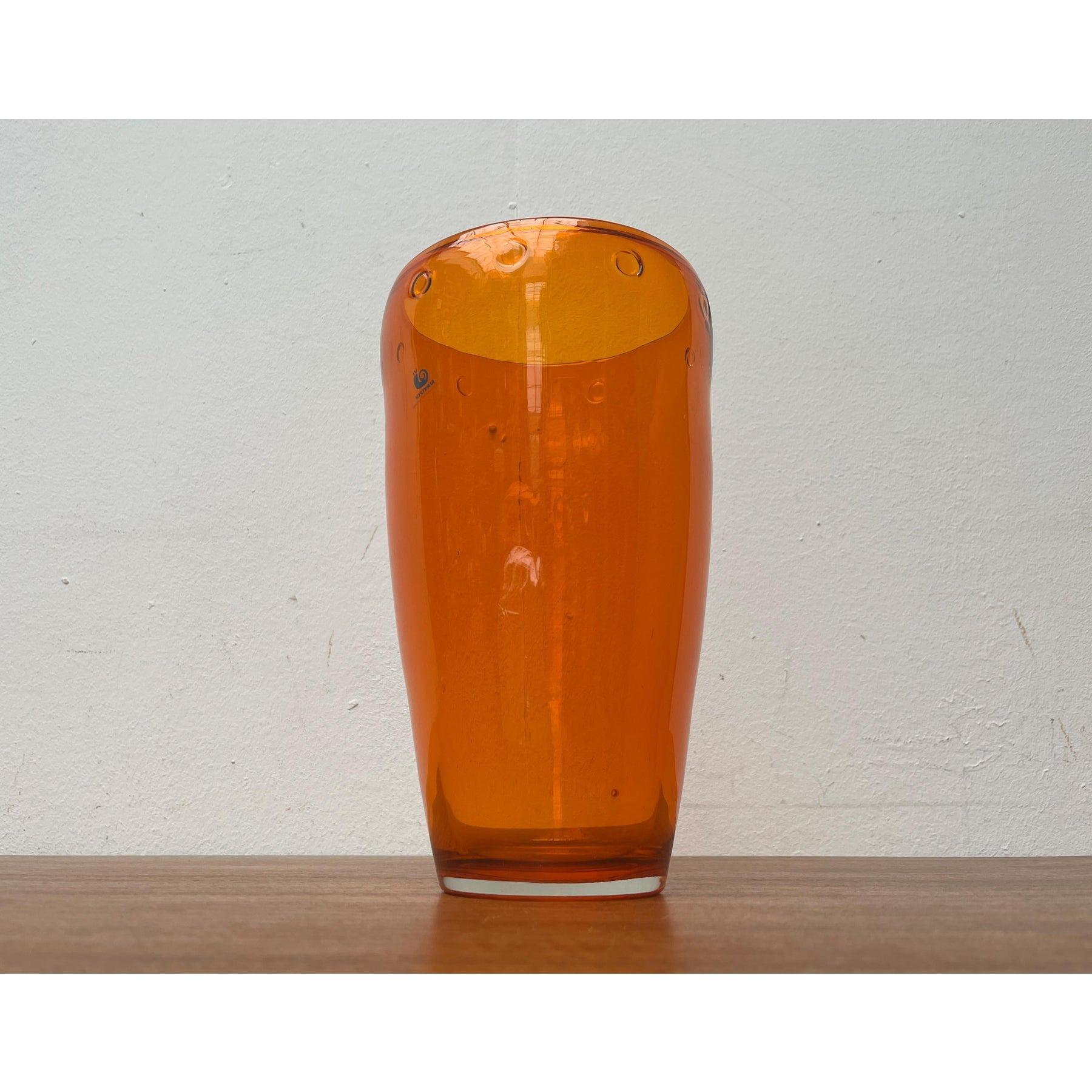 Large Vintage Glass Vase from Hysteria, 1980s For Sale 6