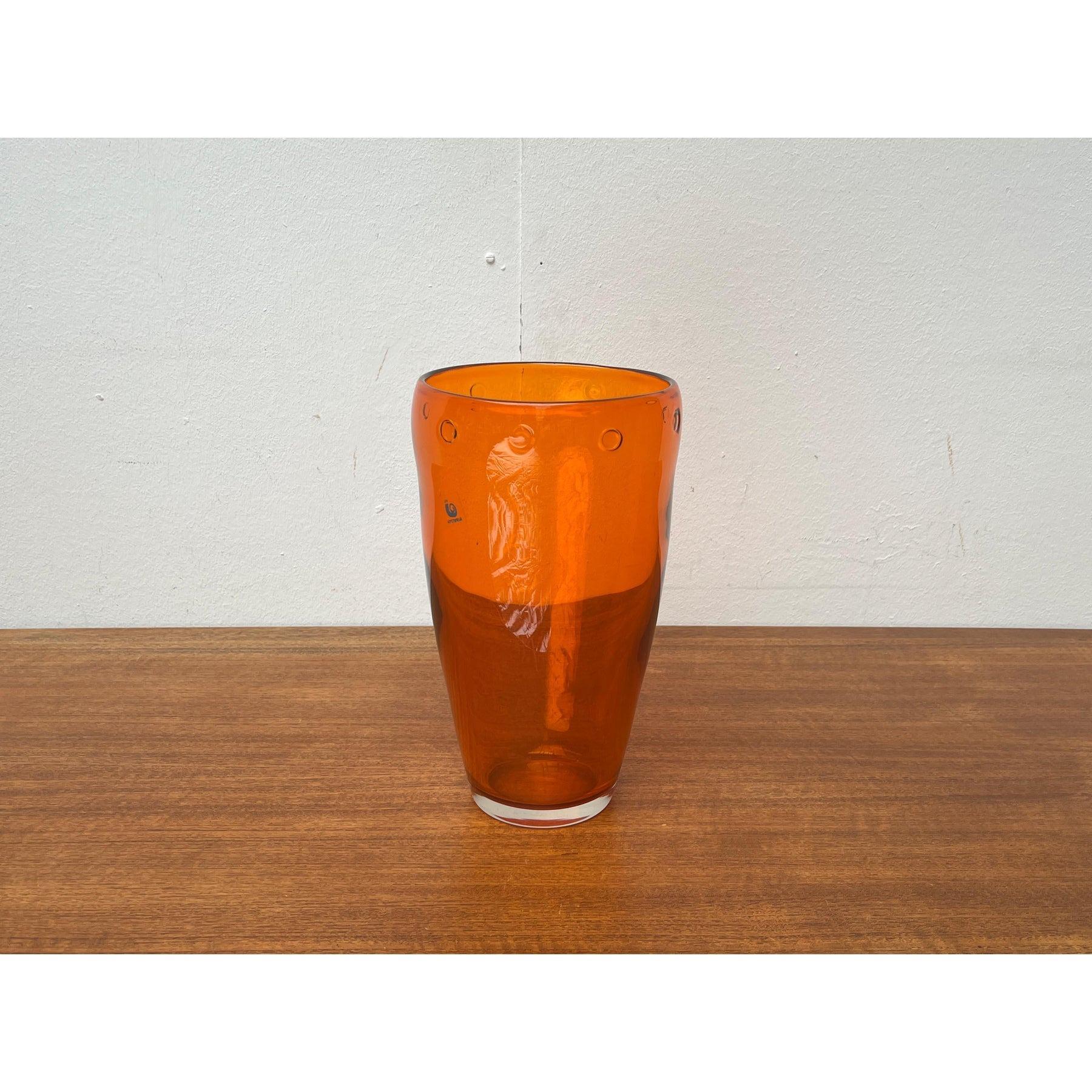 Large Vintage Glass Vase from Hysteria, 1980s For Sale 7
