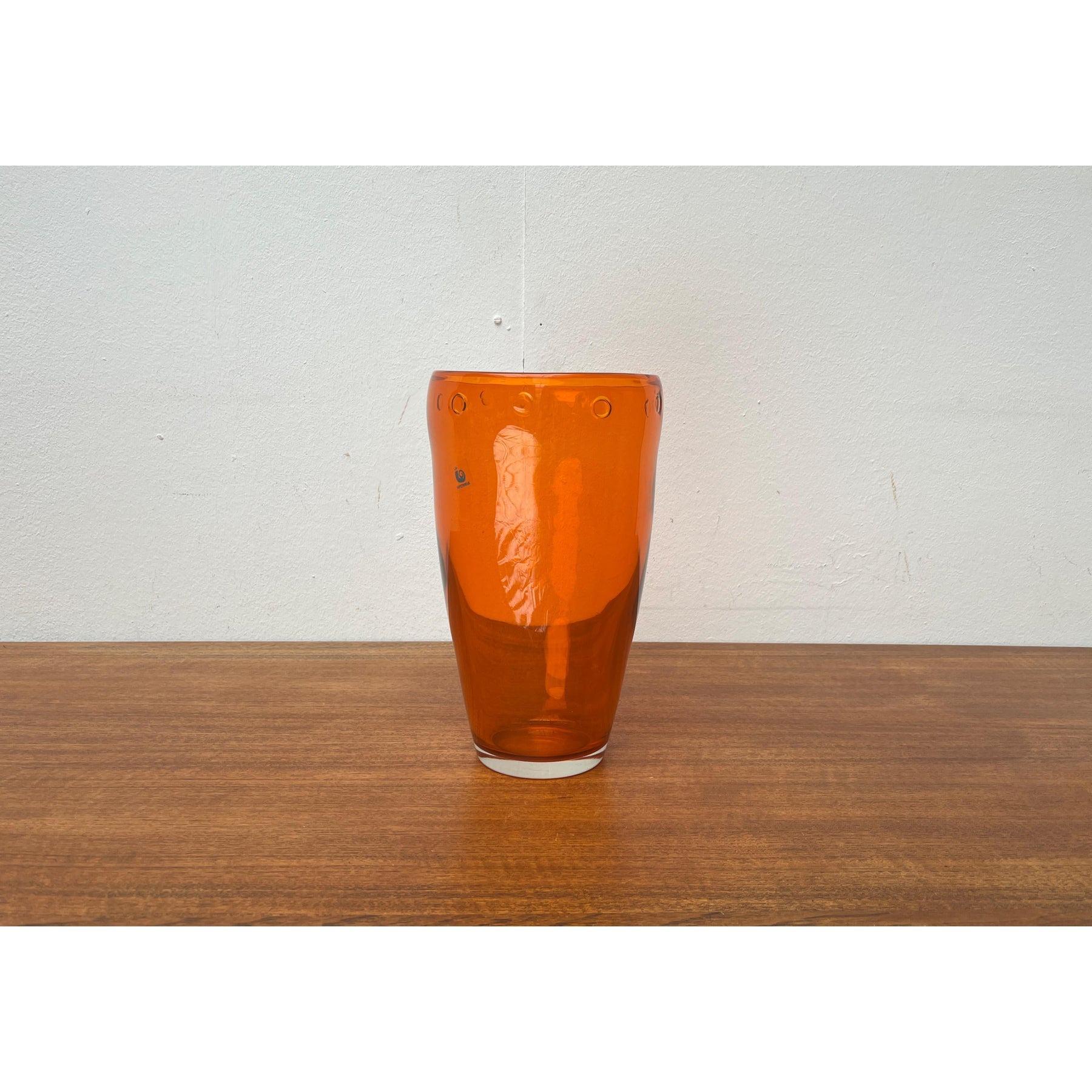 Post-Modern Large Vintage Glass Vase from Hysteria, 1980s For Sale