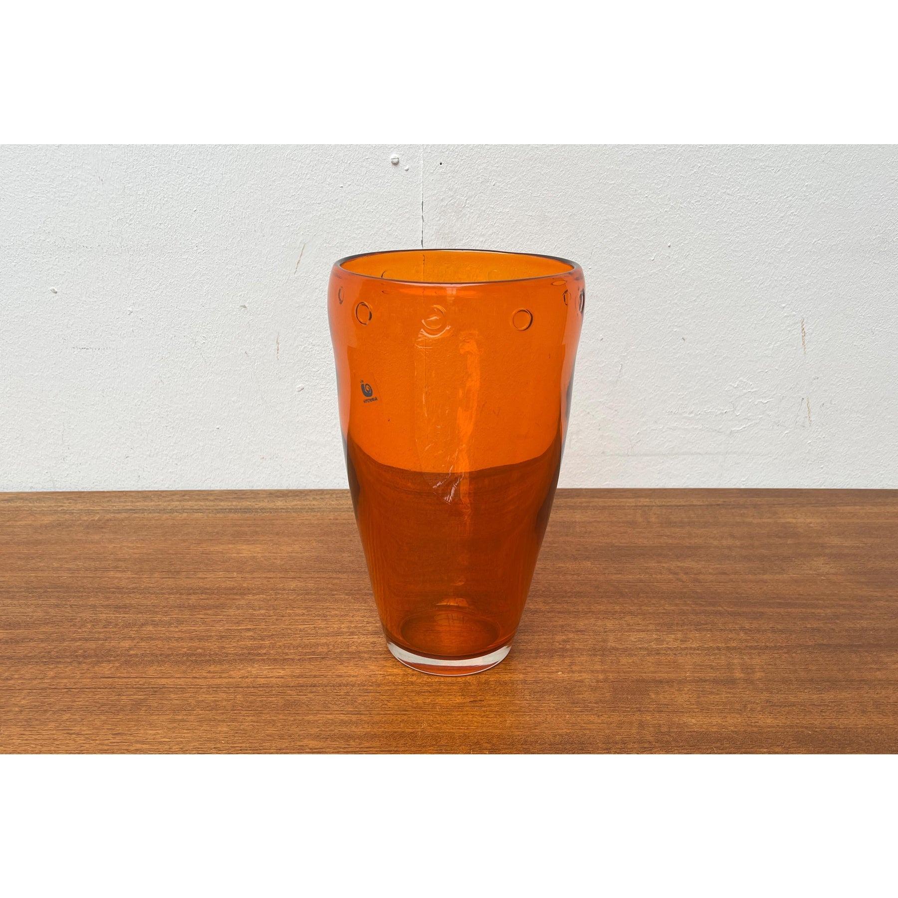 Large Vintage Glass Vase from Hysteria, 1980s For Sale 2