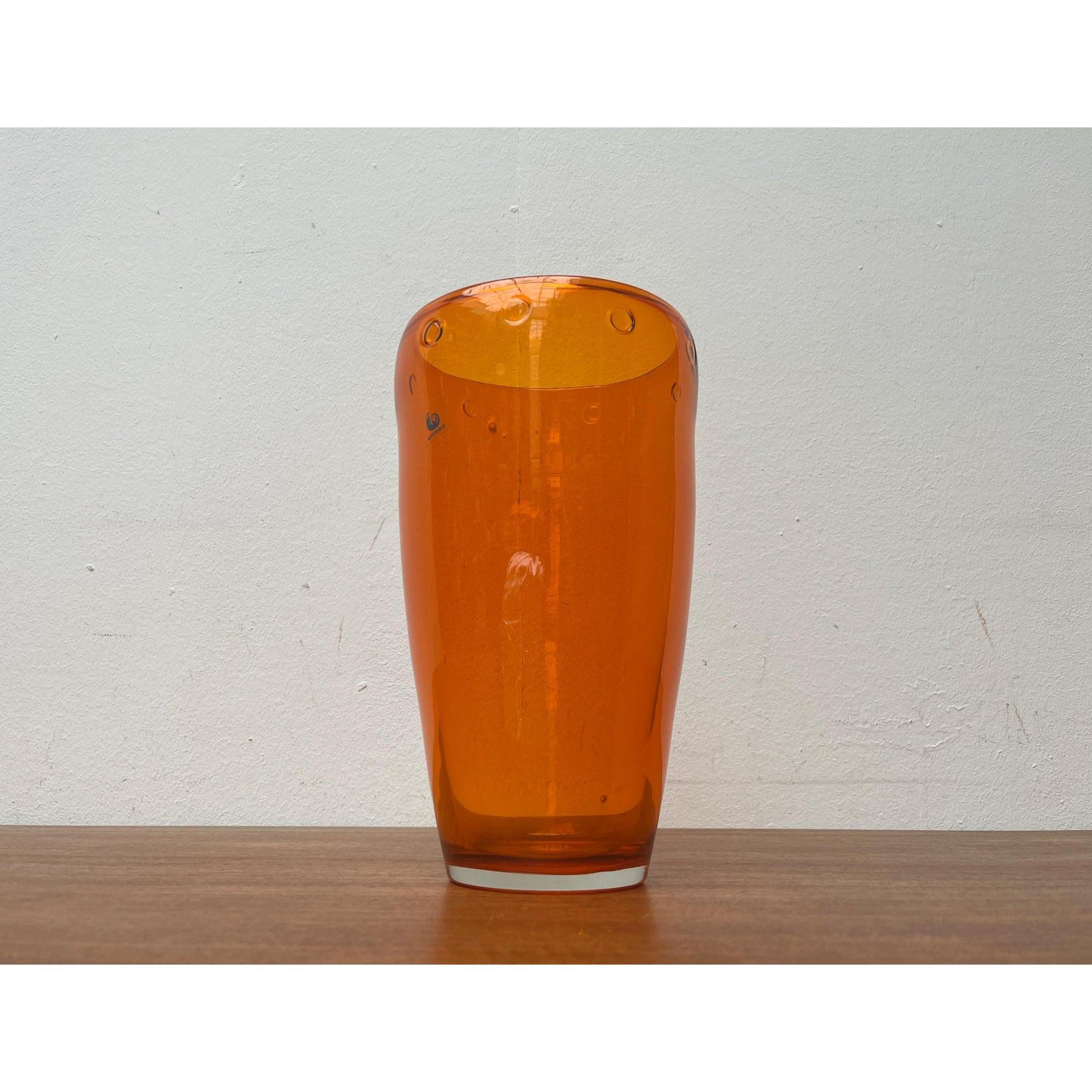 Large Vintage Glass Vase from Hysteria, 1980s For Sale 3