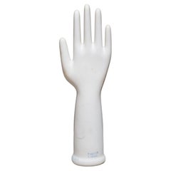 Large Vintage Glazed Porcelain Factory Rubber Glove Mold C.1991
