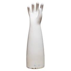 Large Retro Glazed Porcelain Rubber Glove Mold C.1992